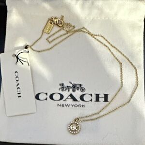 Coach Gold-Tone Pendant Necklace